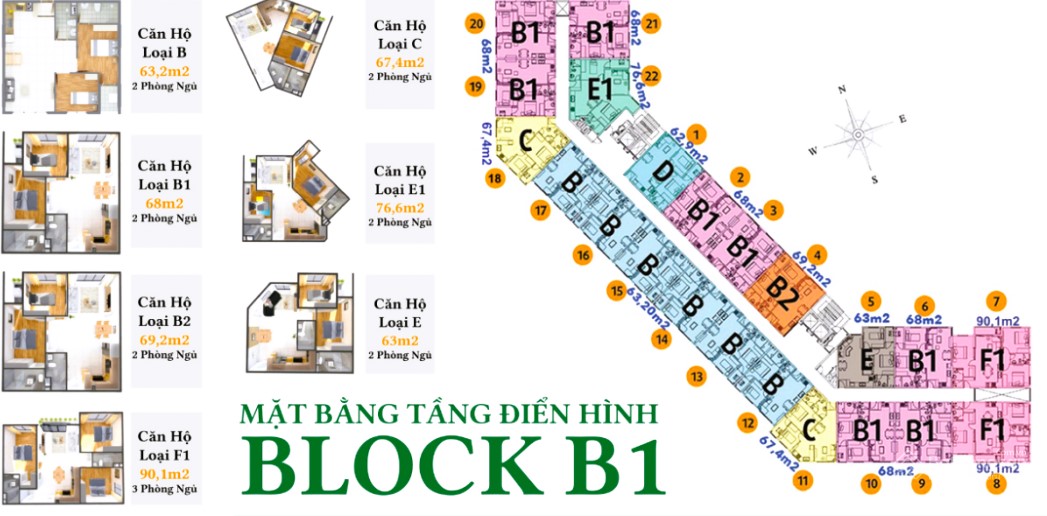 Mặt bằng tổng thể Green Town Bình Tân